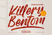 Killery Bentom Modern Brush Font, a Script Font by Letterena Studios Script (Thumbnail 1 of 20)