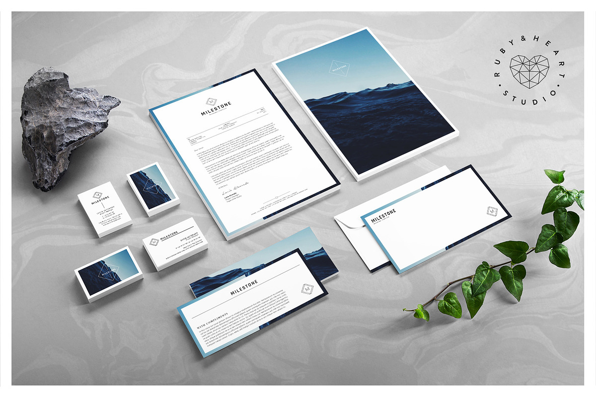 MILESTONE Stationery Collection, a Stationery Template by Ruby&Heart Studio (Photo 1 of 14)