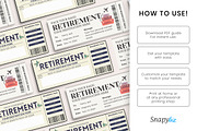 Retirement Boarding Pass Template, a Card Template by Snapybiz (Thumbnail 8 of 10)