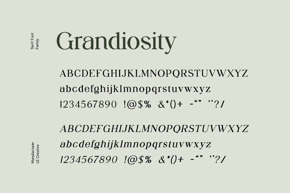 Grandiosity Elegant Serif Font, a Serif Font by UICreative (Photo 9 of 13)