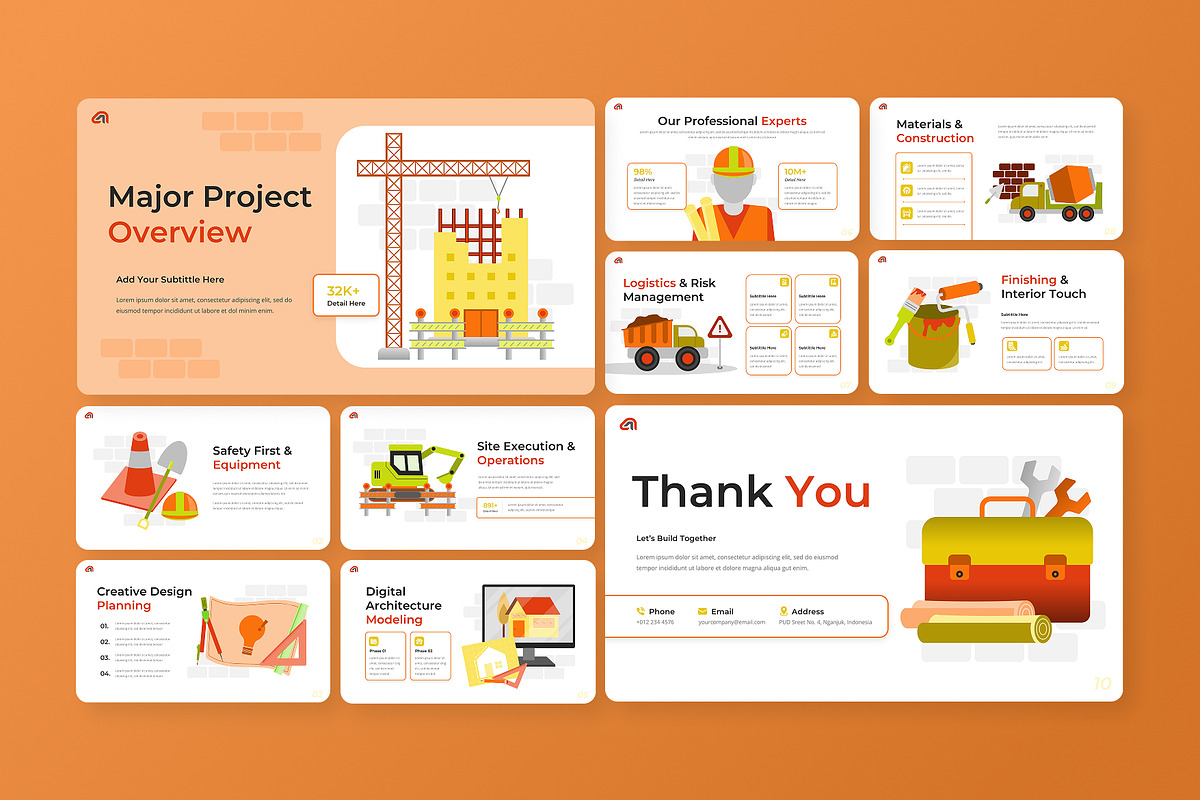 Construction Infographic Keynote, a Presentation Template by Antstheme (Photo 4 of 4)
