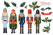 Watercolor Christmas Nutcrackers, an Illustration by s.yanyeva (Thumbnail 2 of 7)