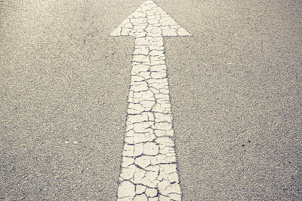 Arrow pointing forward, a Transportation Photo by Lady-Vintage