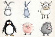 Animals Minimalist Cartoon Sublimati, an Illustration by CreationArt (Thumbnail 3 of 5)