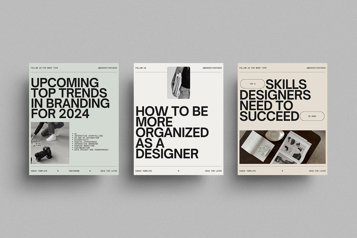 Designer Instagram Template | Canva, a Social Media Template by Moscovita Studio (Photo 4 of 12)