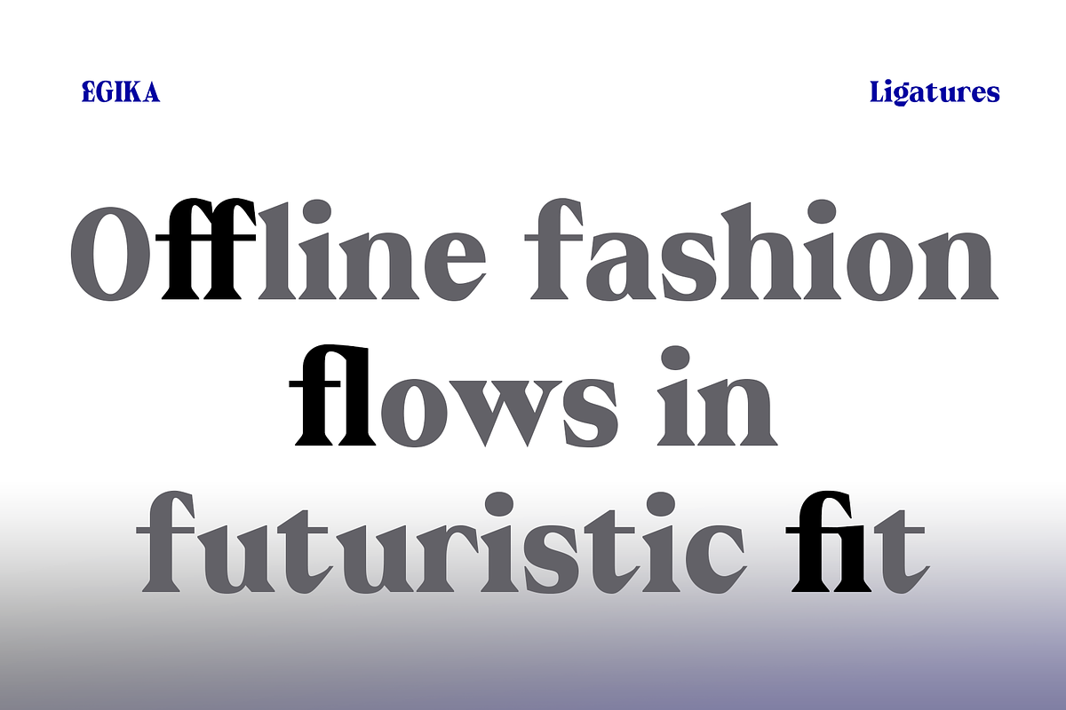 Egika – Fashion Futuristic Serif, a Serif Font by Drizy (Photo 6 of 9)