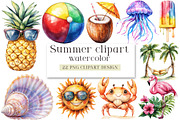Summer clipart, a Seasonal Illustration by DreamArtGraphic (Thumbnail 1 of 4)