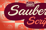 Sauber Script, a Script Font by Typejockeys (Thumbnail 1 of 3)