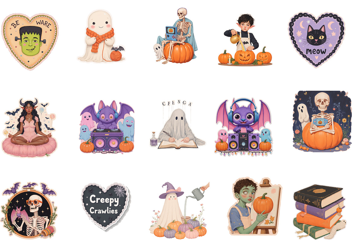 Spooky Cute Halloween Pack, an Object Graphic by Jakayla Digital Co (Photo 2 of 5)