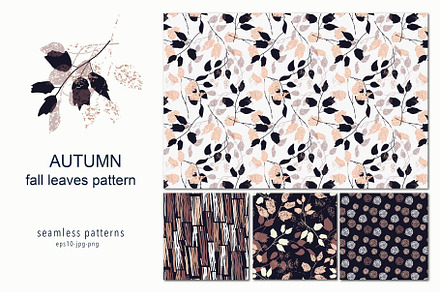 Autumn fall leaves pattern
