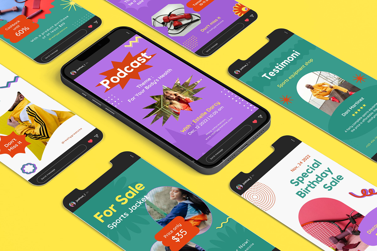 Playful Healthy 2in1 Canva Template, a Social Media Template by Brandearth RRGraph (Photo 8 of 8)