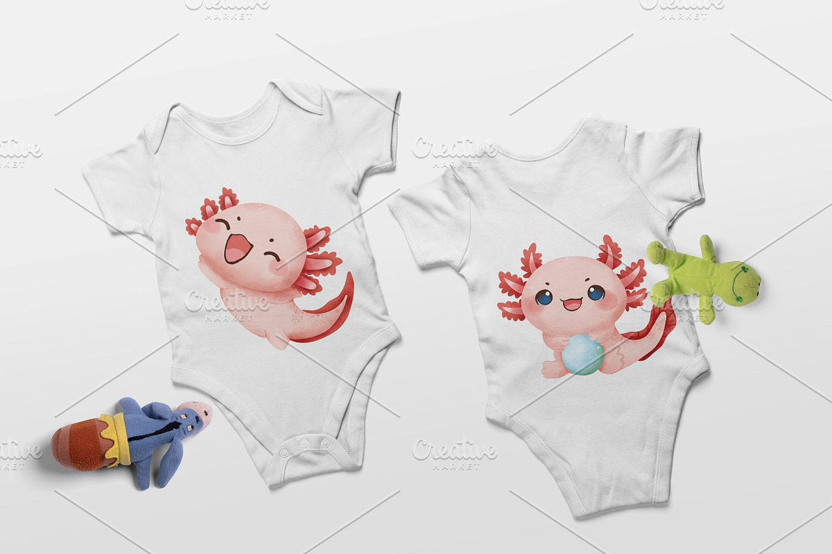 Axolotl Adventure Clipart, an Animal Illustration by Blumensdiary (Photo 4 of 6)