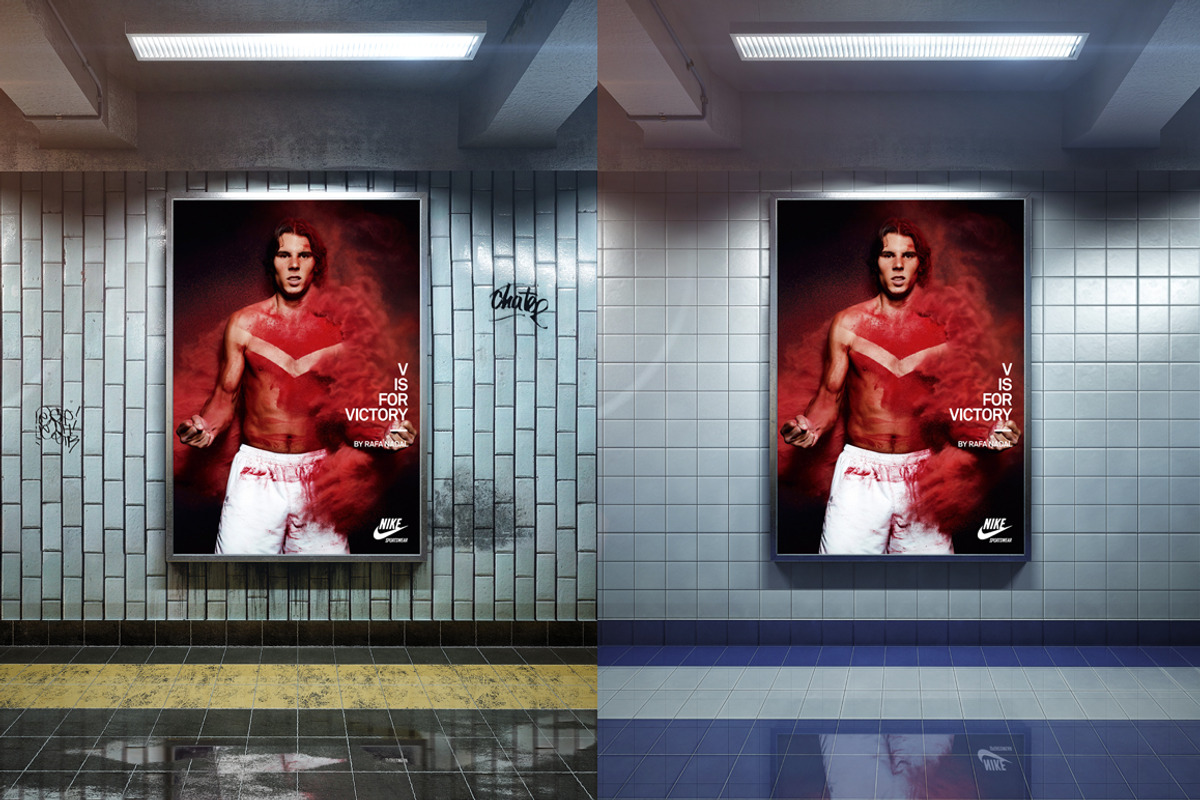 Posters in the subway Mockup Set, an Advertising Mockup by Best Pixels™ (Photo 6 of 8)