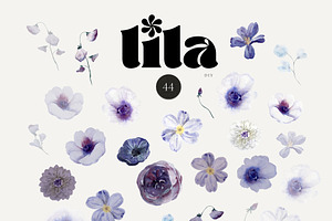 LILA - Very Peri Floral Watercolor