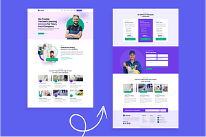 Cleaning Service Landing Page Design