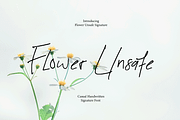 Flower Unsafe Signature, a Handwritten Font by Cut Story (Thumbnail 1 of 8)