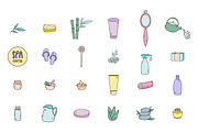 Selfcare and Spa illustration pack., an Outline Icon by Sentimental postman (Thumbnail 3 of 8)