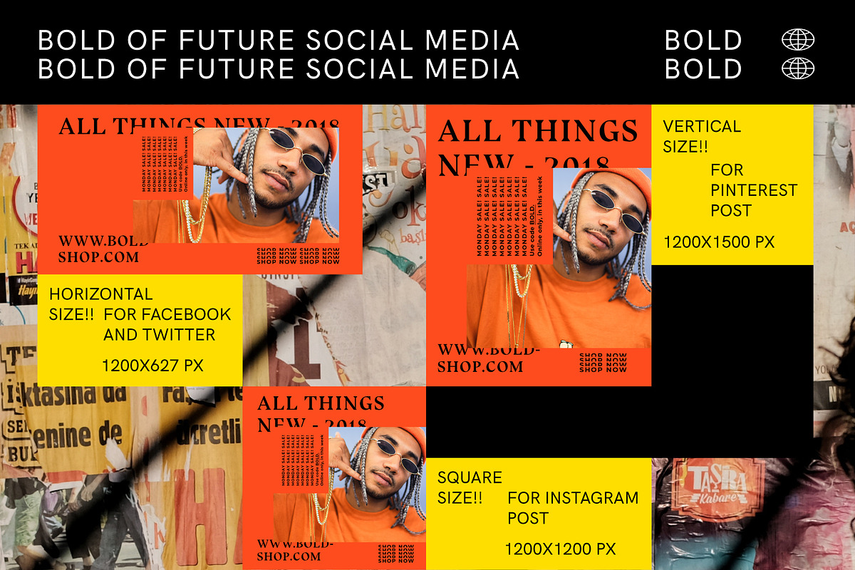 BOLD-Social Media Brand Templates, a Social Media Template by Invasi Studio (Photo 4 of 12)