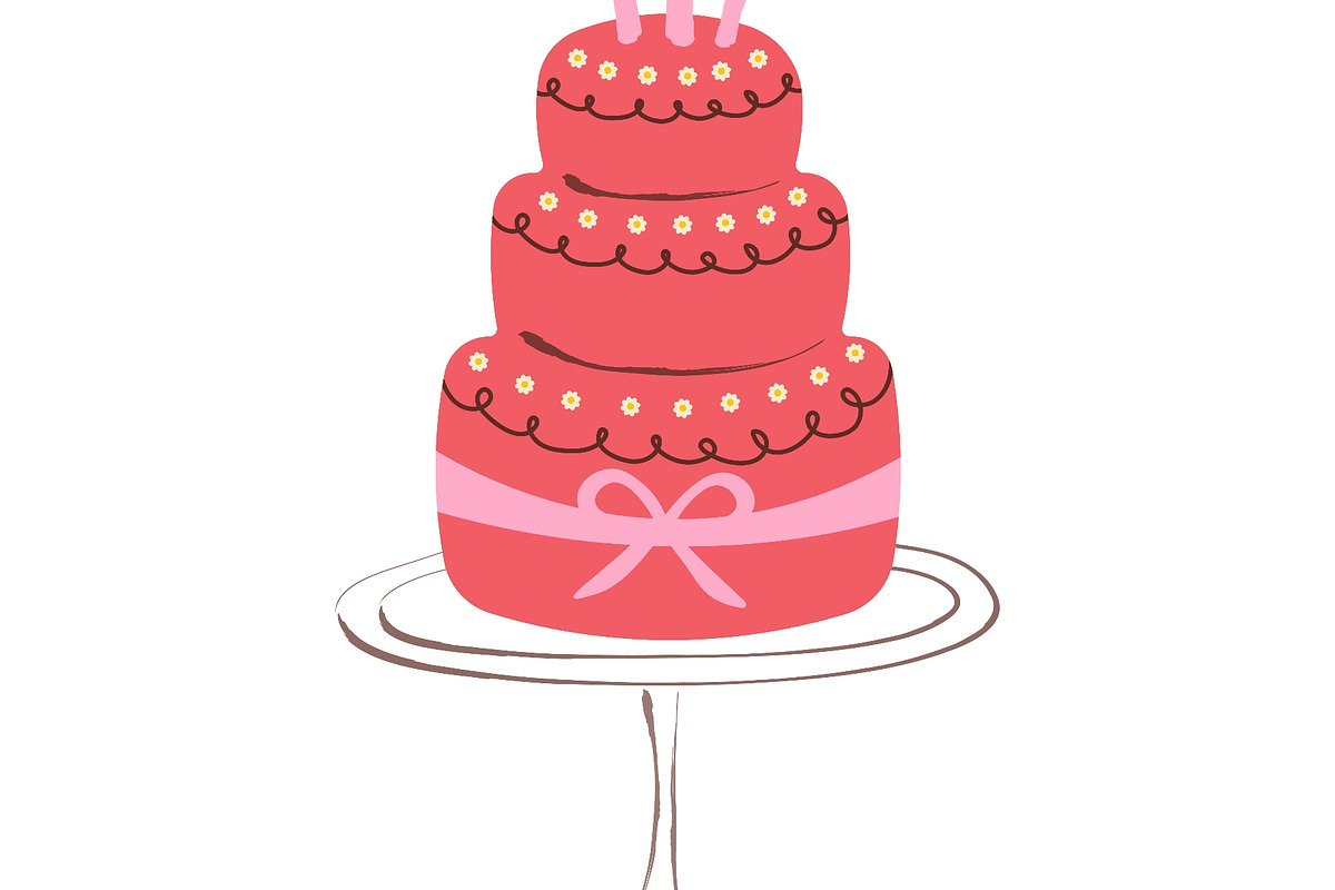 Hand painted bakery set with a three, a Food Illustration by okskukuruza (Photo 2 of 3)