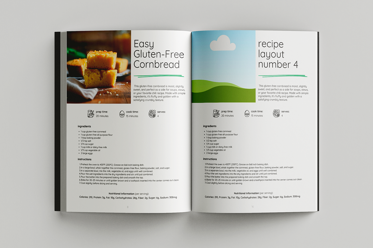 Canva Gluten-Free cookbook template, a Magazine Template by DeLaGranSiete (Photo 6 of 9)