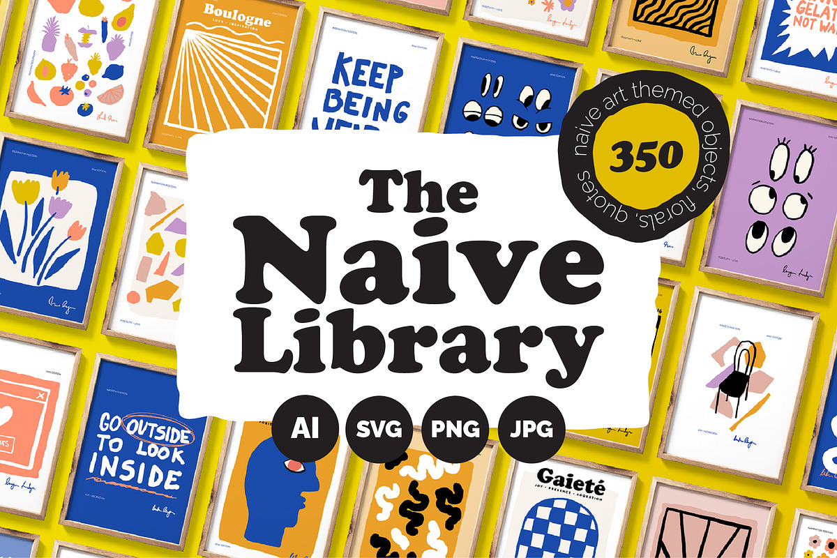 Naive Art Clipart + Posters, an Object Graphic by angelainthefields (Photo 1 of 17)