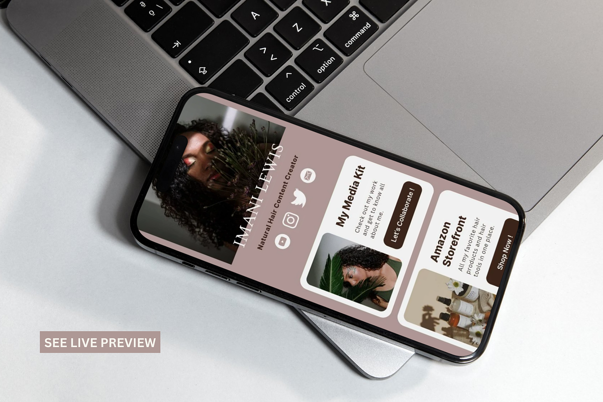 Social Media Link In Bio Page Canva, a Landing Page Template by The Chaos Project (Photo 6 of 7)