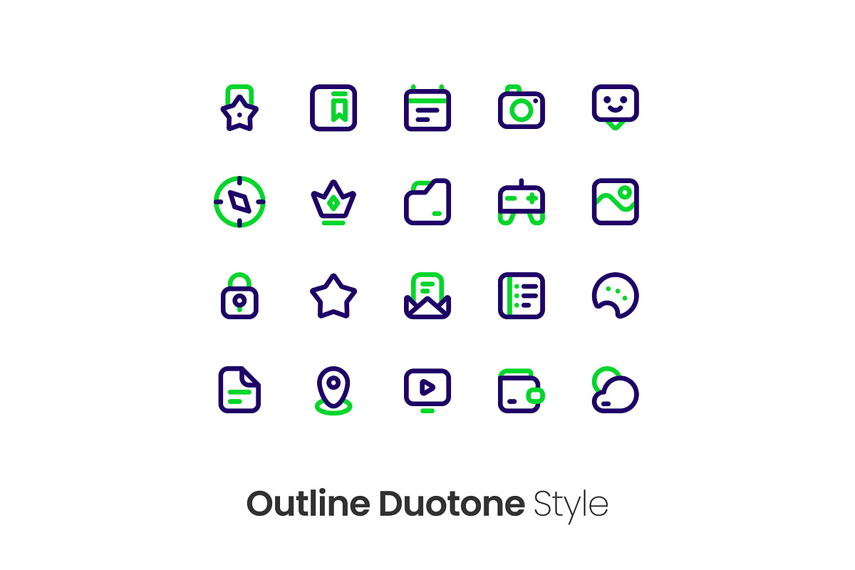 6 Styles User Interface Icon Pack, a Duotone Icon by hafizhhapis (Photo 3 of 7)