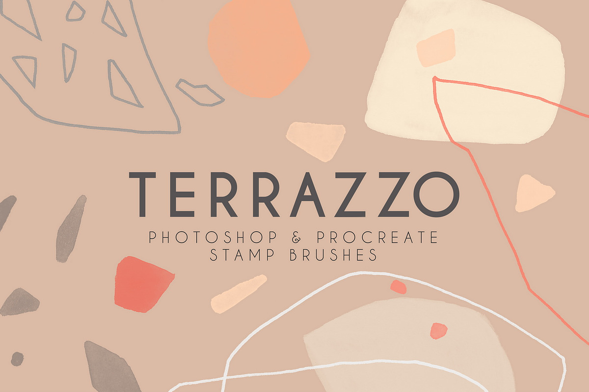 Terrazzo Photoshop Procreate Brushes, a Brush Add-On by Struvictory.art (Photo 1 of 9)