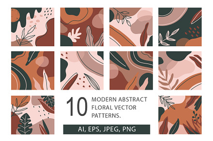 10 abstract vector pattern +bonus