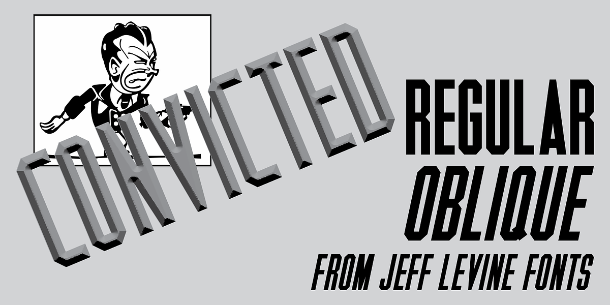 Convicted JNL, a Sans Serif Font by Jeff Levine Fonts (Photo 1 of 5)
