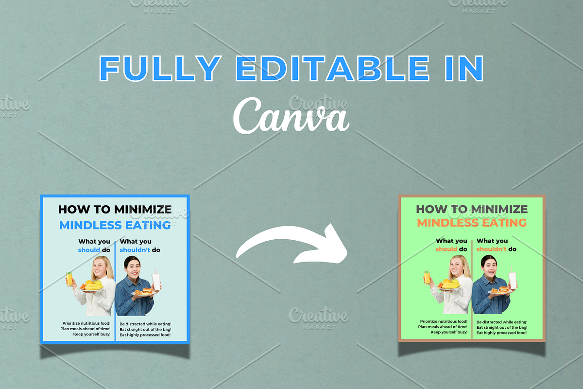 Weight Loss Infographic Templates, a Social Media Template by Canvagator (Photo 3 of 3)