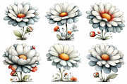 Whimsical Spring Daisy Flower Clipar, an Illustration by Daily.Designs (Thumbnail 6 of 8)