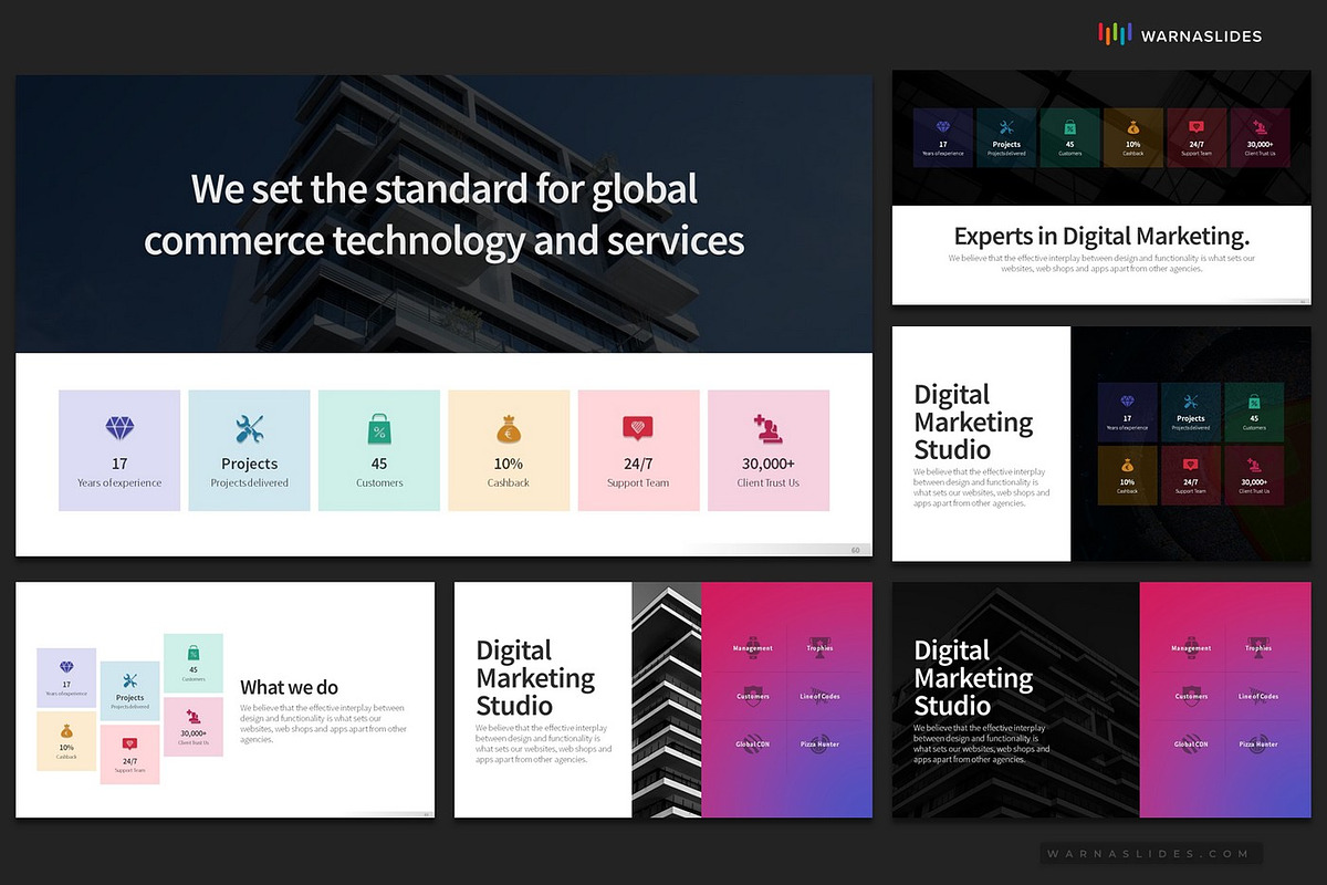 6 Bullet Points PowerPoint Templates, a Presentation Template by Warna Works (Photo 11 of 18)