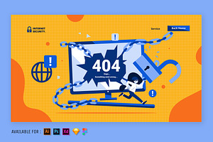 404 Page Error - Web Illustration