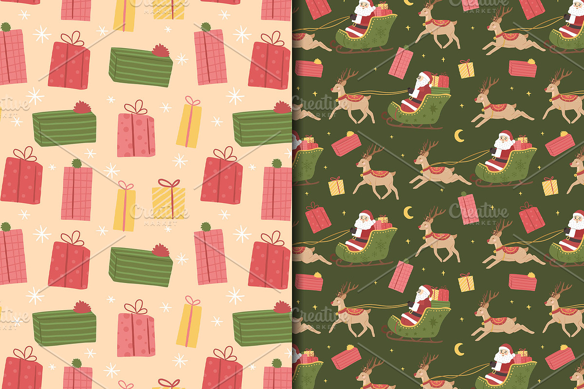 Christmas Santa Village Pattern, a Pattern Graphic by CreativeChristiana (Photo 6 of 9)
