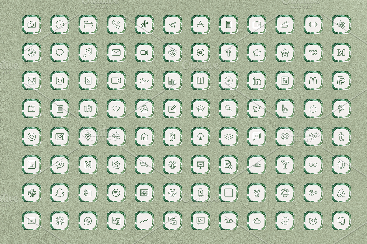 Leafy - 100 App Icon Pack for iOS 14, an Icon by iosey (Photo 2 of 2)