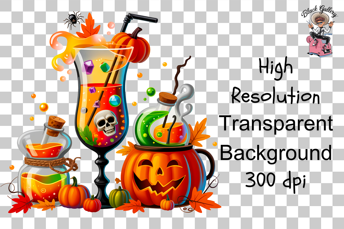 Halloween Potion PNG Bundle, a Graphic by Clipart Studio (Photo 7 of 11)