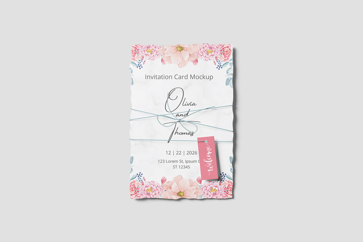 Invitation Card Mockup, a Packaging Mockup by Hazzpro_Std