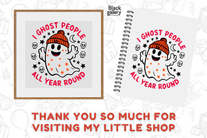 Retro Halloween Ghost Sublimation