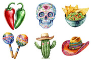 Watercolor Cinco De Mayo Clipart PNG, an Illustration by SinaCreation (Thumbnail 3 of 5)