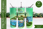 Camping sublimation tumbler wrap, an Object Graphic by AnastasiaWatercolor (Thumbnail 5 of 8)