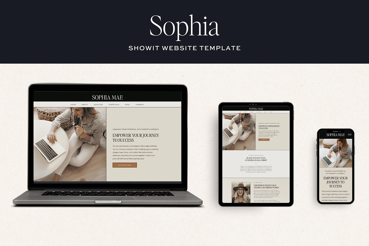 Modern Showit Website Template, a Websites & App Template by Monarch Design Co. (Photo 2 of 9)