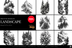 Procreate, landscape design kit