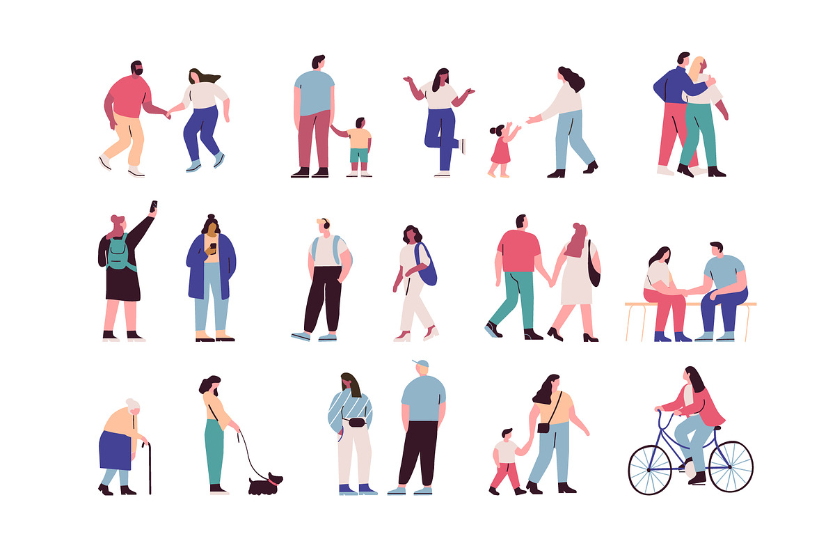 Vector Crowd People bundle, a Person Illustration by Vector_Art (Photo 1 of 11)