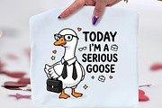 Today I'm a Serious Goose PNG, an Illustration by CraftArtStudio (Thumbnail 1 of 4)
