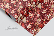 Watercolor Autumn Floral Pattern, a Pattern Graphic by SirenaArt (Thumbnail 9 of 12)