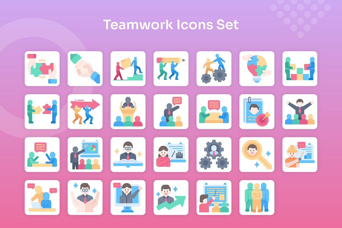 Teamwork Icons Set - Flat, an Icon by Kmg Design (Photo 2 of 2)