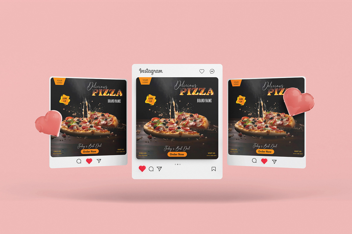 Pizza Shop Flyer Design, a Flyer Template by YUDesignStore (Photo 3 of 6)