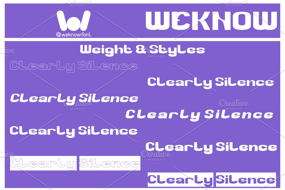 Clearly Silence font, a Font by weknow (Photo 7 of 8)