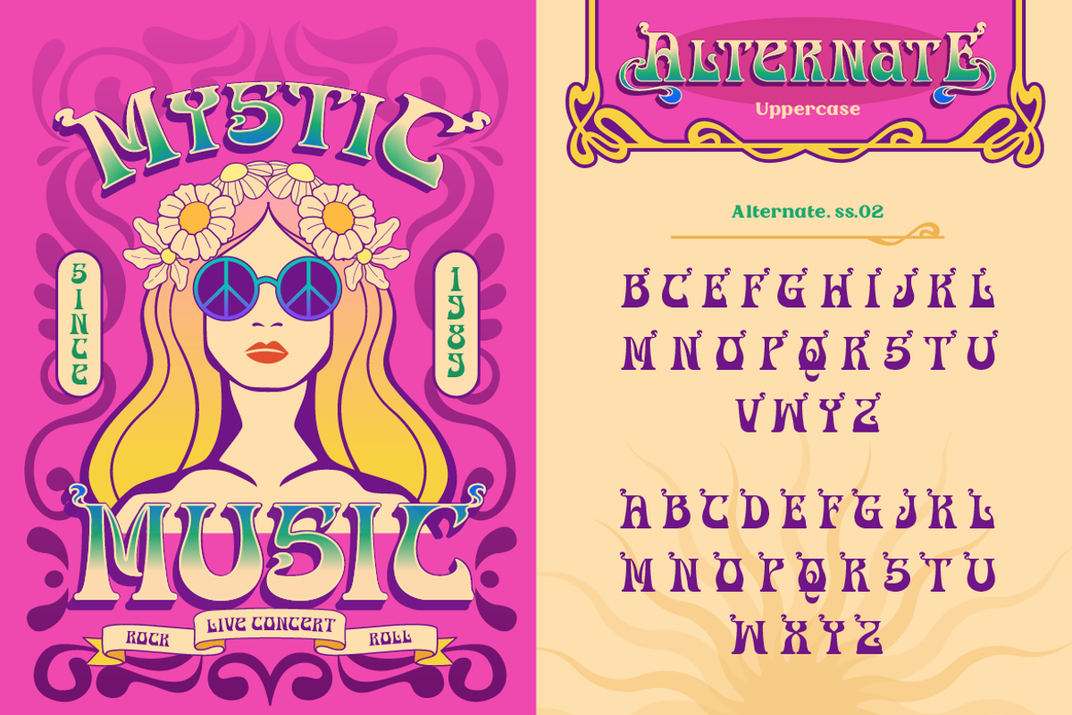 Stuner – Psychedelic Font, a Serif Font by Burntilldead (Photo 9 of 12)